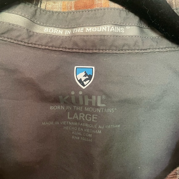 KUHL cotton-linen blend button-down short sleeve shirt. - Picture 3 of 15